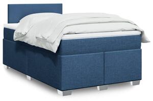 VidaXL Κρεβάτι Boxspring με Στρώμα Μπλε 120x190 εκ. Υφασμάτινο