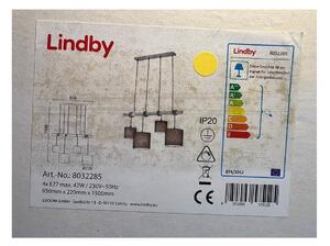 Lindby - Κρεμαστό φωτιστικό οροφής ράγα RUKAIA 4xE27/42W/230V