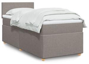 VidaXL Κρεβάτι Boxspring με Στρώμα Taupe 90x190 εκ.Υφασμάτινο