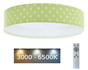 LED Dimmable φωτιστικό GALAXY KIDS LED/24W/230V Dots πράσινο/λευκό + RC