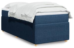 VidaXL Κρεβάτι Boxspring με Στρώμα Μπλε 90x190 εκ.Υφασμάτινο