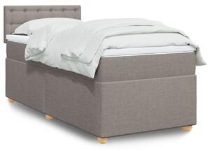 VidaXL Κρεβάτι Boxspring με Στρώμα Taupe 100 x 200 εκ. Υφασμάτινο