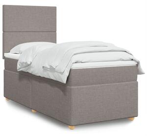 VidaXL Κρεβάτι Boxspring με Στρώμα Taupe 80x200 εκ. Υφασμάτινο