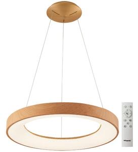 Azzardo AZ5014 - Led Dimmable κρεμαστό φωτιστικό οροφής SANTANA LED/80W/230V καφέ + RC