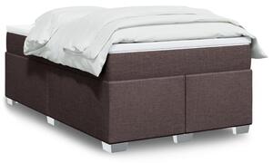 VidaXL Κρεβάτι Boxspring με Στρώμα Σκούρο Καφέ 120x200 εκ. Υφασμάτινο