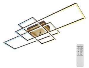 Brilo - Πλαφονιέρα οροφής LED ντιμαριζόμενη FRAME LED/51W/230V καφέ/χρυσαφί + RC