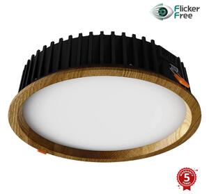 APLED - Φωτιστικό LED RONDO WOODLINE LED/18W/230V 3000K διάμετρος 26 cm δρυς solid ξύλο