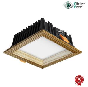 APLED - Φωτιστικό LED SQUARE WOODLINE LED/6W/230V 4000K 12x12 cm μασίφ ξύλο τέφρας