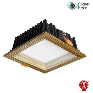 APLED - Φωτιστικό LED SQUARE WOODLINE LED/6W/230V 3000K 12x12 cm μασίφ ξύλο τέφρας