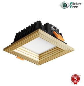 APLED - Φωτιστικό LED SQUARE WOODLINE LED/3W/230V 4000K 9x9 cm μασίφ ξύλο πεύκο