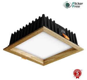 APLED - Φωτιστικό LED SQUARE WOODLINE LED/12W/230V 3000K 17x17 cm δρυς μασίφ ξύλο