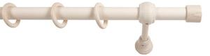 Κουρτινόξυλο Φ28mm Μονό 160cm Με Άκρα Grace Bologna White 680167