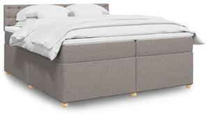 VidaXL Κρεβάτι Boxspring με Στρώμα Taupe 200x200 εκ. Υφασμάτινο