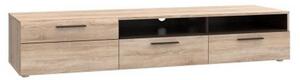 ΕΠΙΠΛΟ TV SOLO 180X52X34CM ΔΕΞΙ SONOMA-WENGE MDF ΚΑΜΠΥΛΩΤΟ ΤΕΛΕΙΩΜΑ ΣΤΙΣ ΠΟΡΤΕΣ