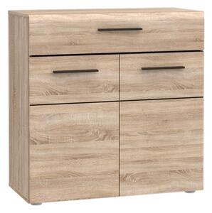 ΜΠΟΥΦΕΣ SOLO 80X34X74CM SONOMA ΜΕ WENGE ΚΑΙ MDF ΚΑΜΠΥΛΩΤΟ ΤΕΛΕΙΩΜΑ ΣΤΙΣ ΠΟΡΤΕΣ