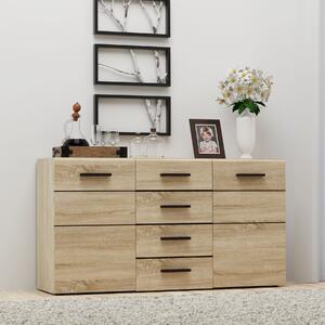 Μπουφές Solo 150x41x82cm Sonoma με Wenge και MDF Καμπυλωτό τελείωμα στις πόρτες