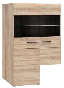 Κρεμαστή Βιτρίνα Δίφυλλη Solo αριστερή 2W 90x41x136 Sonoma Wenge