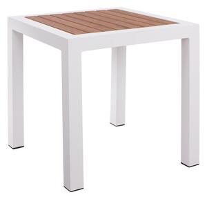 ΤΡΑΠΕΖΙ ΑΛΟΥΜΙΝΙΟΥ SABRA HM5403.01 ΛΕΥΚΟ ΜΕ POLYWOOD 45Χ45Χ45,5 εκ
