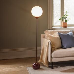 Globen Lighting Lighting: Λάμπα δαπέδου Ripley, μπορντό γυαλί, 144 εκ., Λευκό, Σαλόνι / τραπεζαρία, Γυαλί, σχεδιασμός