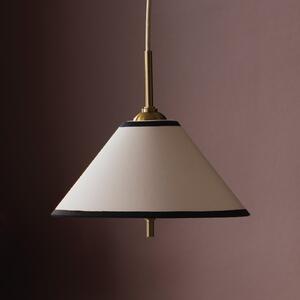 Globen Lighting Κρεμαστό φωτιστικό IRIS 25, κρεμ χρώμα, Ø 25 cm, ρυθμιζόμενος, Μπεζ, Σαλόνι / τραπεζαρία, Ύφασμα / Κλωστοϋφαντουργία, Σκανδιναβικό