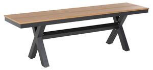 ΠΑΓΚΑΚΙ ΑΛΟΥΜΙΝΙΟΥ TAWNEE HM6038.01 ΑΝΘΡΑΚΙ ΜΕ POLYWOOD ΚΑΘΙΣΜΑ ΣΕ ΦΥΣΙΚΟ ΧΡΩΜΑ 150x36x45Υεκ