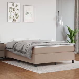 VidaXL Κρεβάτι Boxspring με Στρώμα Καπουτσίνο 140x200εκ.από Συνθ.Δέρμα