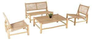 ΣΑΛΟΝΙ ΕΞΩΤ. ΧΩΡΟΥ 4ΤΜΧ LONDER HM11957 ΜΑΣΙΦ TEAK-ΣΥΝΘ.RATTAN-ΦΥΣΙΚΟ