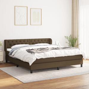 VidaXL Κρεβάτι Boxspring με Στρώμα Σκούρο Καφέ 160x200 εκ Υφασμάτινο