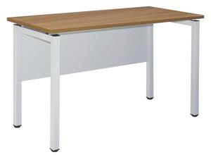 UNIT Γραφείο Μέταλλο Βαφή Άσπρο, Melamine Απόχρωση Sonoma 120x60x75cm