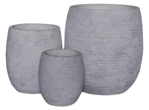 FLOWER POT-8 SET 3 ΤΕΜΑΧΙΩΝ, ΑΠΟΧΡΩΣΗ LIGHT GREY WASH