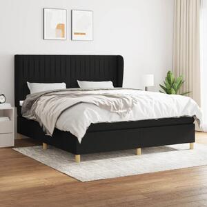 VidaXL Κρεβάτι Boxspring με Στρώμα Μαύρο 180x200 εκ. Υφασμάτινο