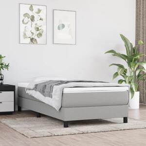 VidaXL Πλαίσιο Κρεβατιού Boxspring Ανοιχτό Γκρι 90x200 εκ. Υφασμάτινο