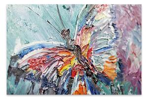 Πίνακας σε καμβά "Colorful Butterfly" Megapap ψηφιακής εκτύπωσης 90x60x3εκ