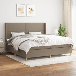 VidaXL Κρεβάτι Boxspring με Στρώμα Taupe 200x200 εκ. Υφασμάτινο