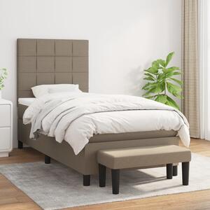 VidaXL Κρεβάτι Boxspring με Στρώμα Taupe 80x200 εκ. Υφασμάτινο