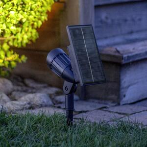 STAR TRADING LED ηλιακός προβολέας Powerspot 19 εκ. RGBW, 80 lm, μαύρος, με πασσάλου, Μαύρο, Πλαστικό, σύγχρονο, Υπαίθριος προβολέας / ακίδα εδάφους