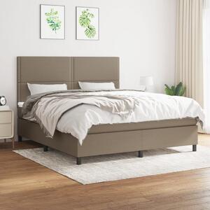 VidaXL Κρεβάτι Boxspring με Στρώμα Taupe 160x200 εκ. Υφασμάτινο