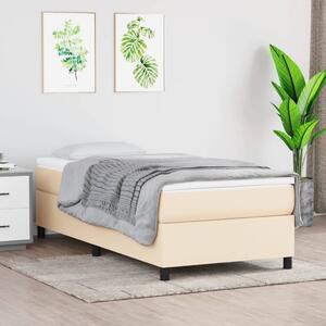 VidaXL Πλαίσιο Κρεβατιού Boxspring Κρεμ 90 x 200 εκ. Υφασμάτινο