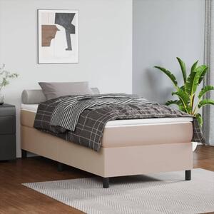 VidaXL Πλαίσιο Κρεβατιού Boxspring Καπουτσίνο 90x190 εκ. Συνθετ. Δέρμα