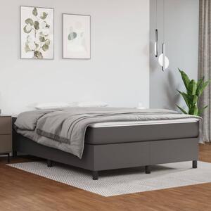 VidaXL Πλαίσιο Κρεβατιού Boxspring Γκρι 140x200 εκ. Συνθετικό Δέρμα