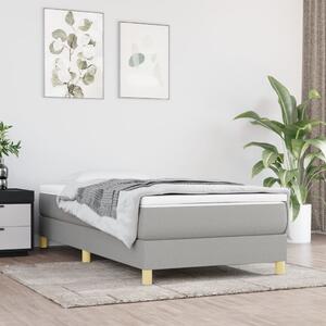 VidaXL Πλαίσιο Κρεβατιού Boxspring Ανοιχτό Γκρι 90x200 εκ. Υφασμάτινο