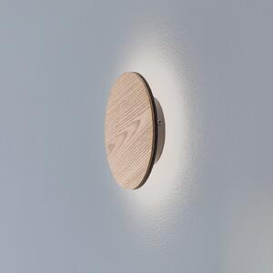 Argon Orios LED φωτιστικό τοίχου, ξύλο, Ø 20 cm, έμμεση διανομή, Ξύλου, Σαλόνι / τραπεζαρία, Ξύλο, σύγχρονο