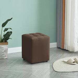 CUBE BROWN PU ΣΚΑΜΠΟ 35X35X42ΕΚ