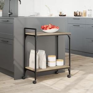 VidaXL Τρόλεϊ Κουζίνας Sonoma Δρυς 60,5x31x72,5 εκ. Επεξεργασμένο Ξύλο