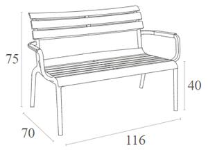 PARIS ΚΑΝΑΠΕΣ TAUPE 116X70X75ΕΚ. ΠΟΛ/ΝΙΟΥ