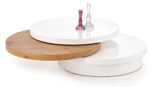 MICHELLE c. table, color: white / golden oak DIOMMI V-CH-MICHELLE-LAW-DĄB_ZŁOTY