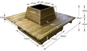 ΠΑΓΚΑΚΙ ΓΛΑΣΤΡΑ 12 ΑΤΟΜΩΝ ΤΕΤΡΑΓΩΝΗ - Δ162X85-TESIAS WOODEN PRODUCTS