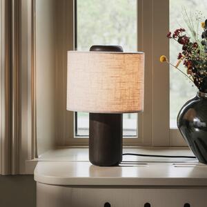 Globen Lighting Επιτραπέζια λάμπα Bosco, μπεζ/καφέ, ύψος 39 cm, Μπεζ, Σαλόνι / τραπεζαρία, Ξύλο