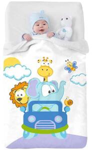 Κουβέρτα Βρεφική Baby VIP 520 c08 White-Blue Manterol