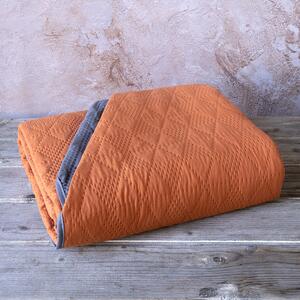 Κουβερλί King Size (240x260) 2 Όψεων Nima Bed Linen Armon Πορτοκαλί,Γκρι
